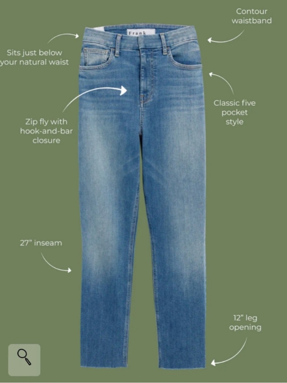 Frank & Eileen Derry Slim Straight Leg Jeans Raw Hem Women Size 30 Quiet Luxury - Picture 3 of 16